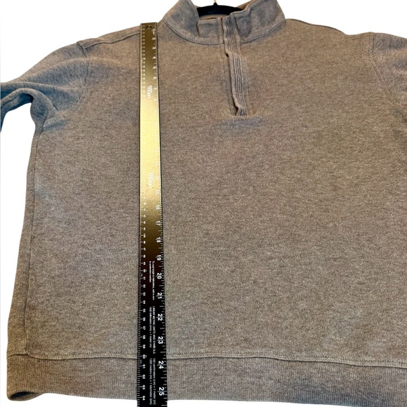 Tiger Woods Collection Men's size M Grayish/Tan Half-Zip Sweater - Picture 6 of 9